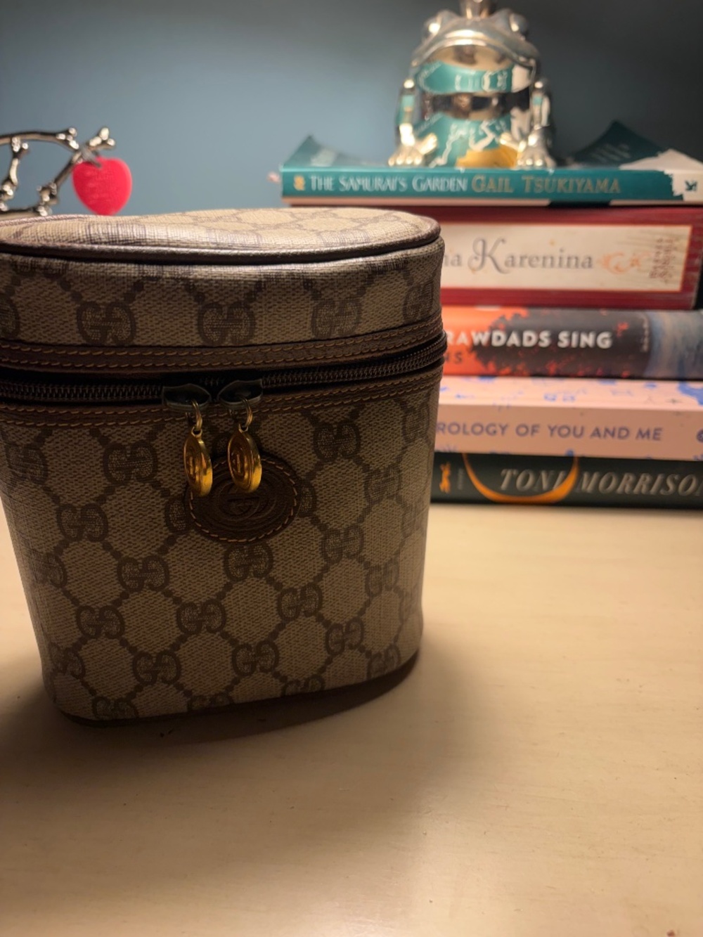 Vintage 1980s Gucci Binocular Monogram Brown Purse